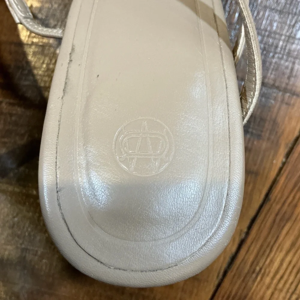 Massimo Dutti Beige Leather Strappy Heeled Sandals Women’s 39 (US 8.5)
